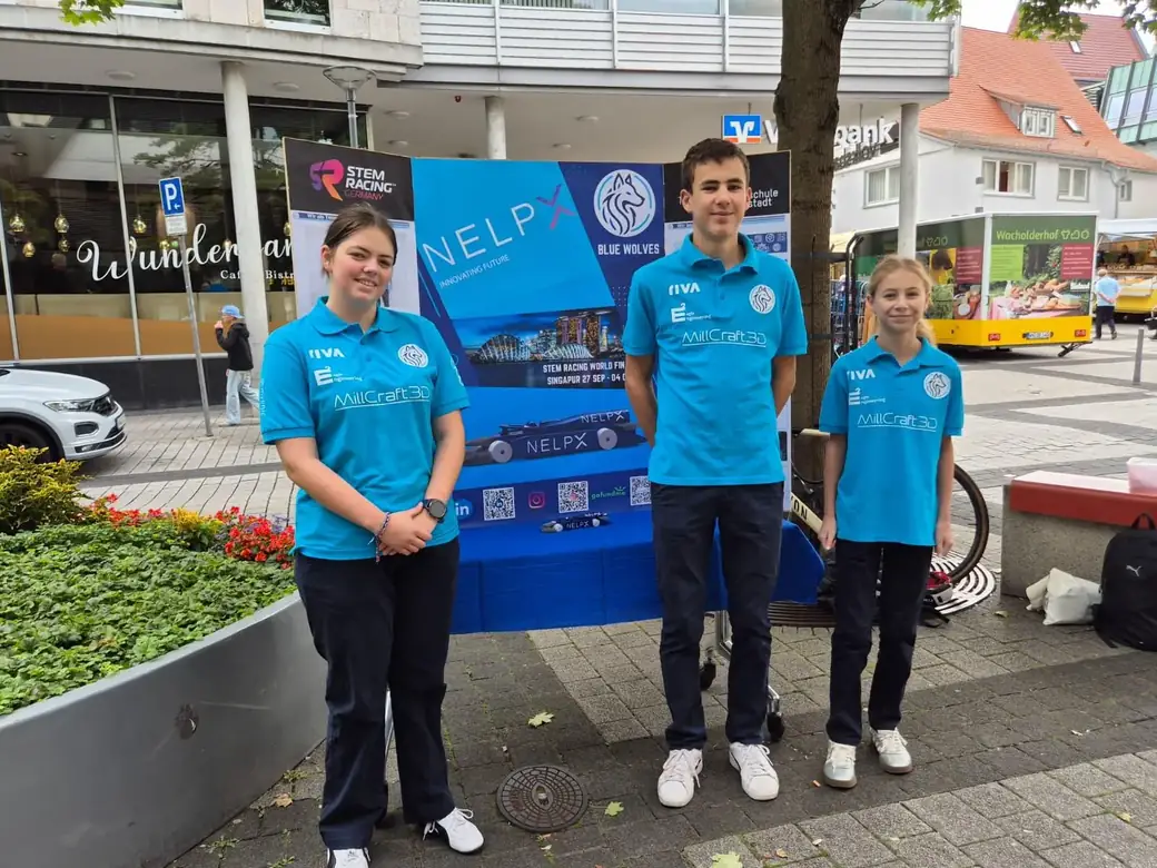 Blue Wolves aus Backnang mit Nelpx-Banner