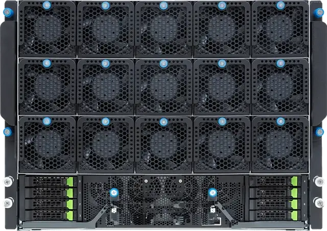 GIGABYTE G893 HGX-Server mit acht NVIDIA Blackwell SXM-GPUs