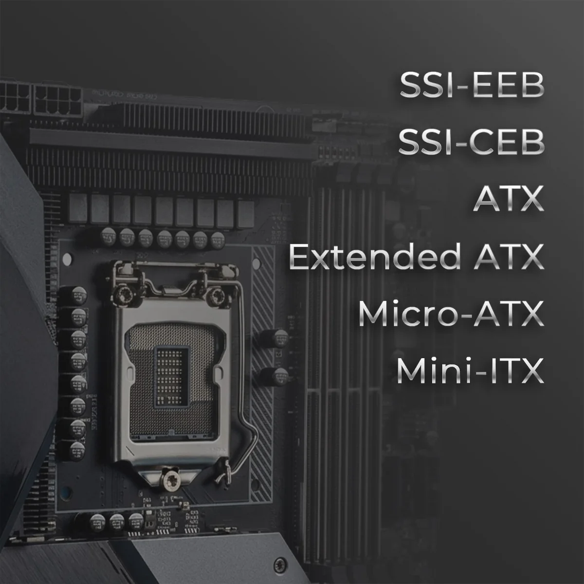 Unterstützte Mainboard-Formate von Mini-ITX bis SSI-EEB